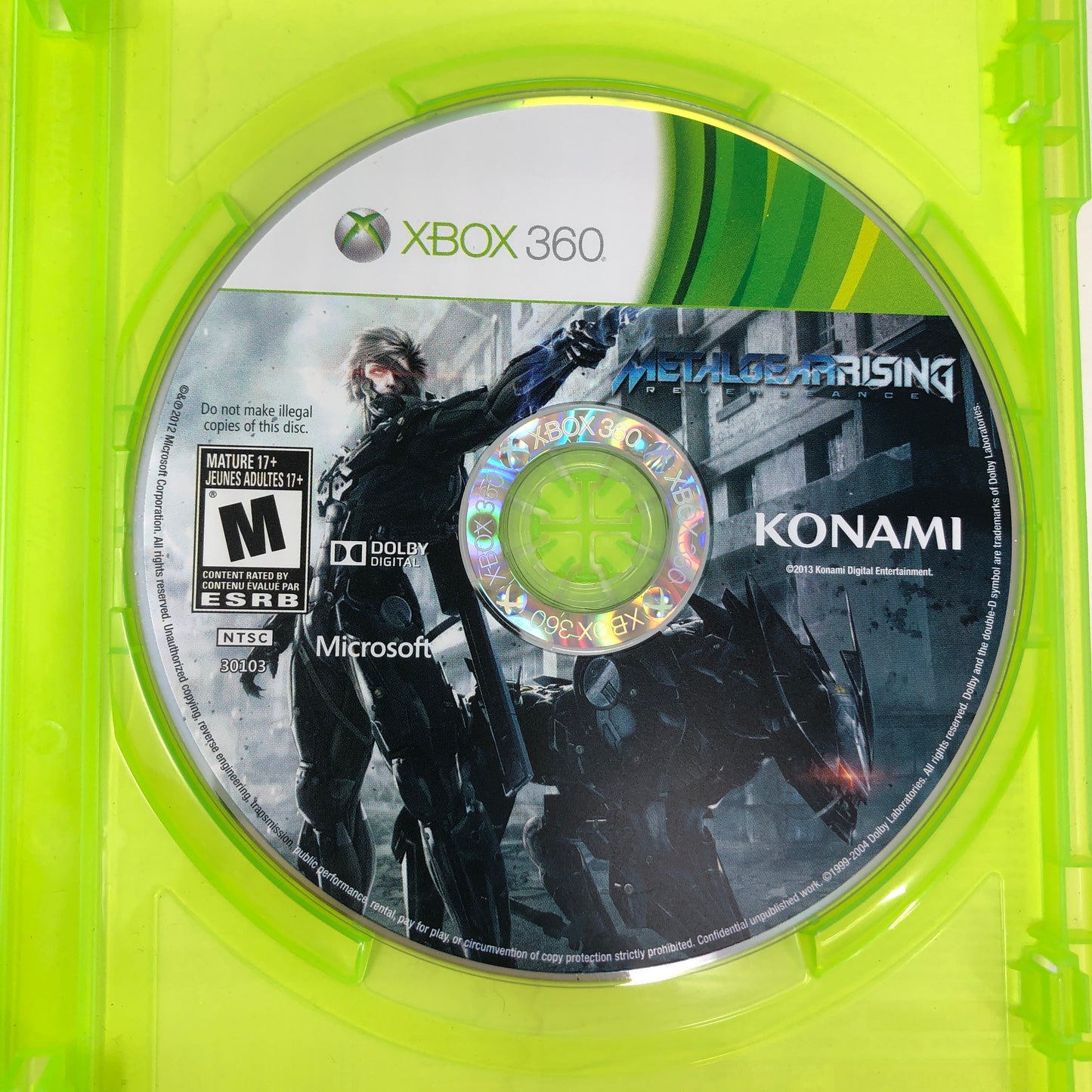 Metal Gear Rising: Revengeance (Microsoft Xbox 360, 2013)