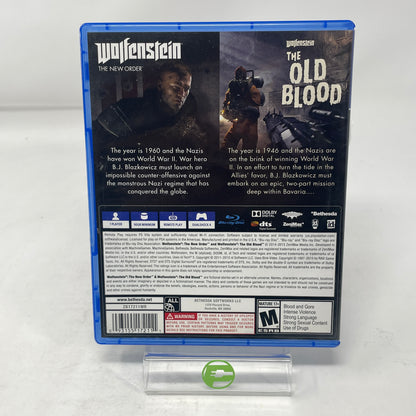 Wolfenstein The New Order and The Old Blood (Sony PlayStation 4 PS4, 2017)