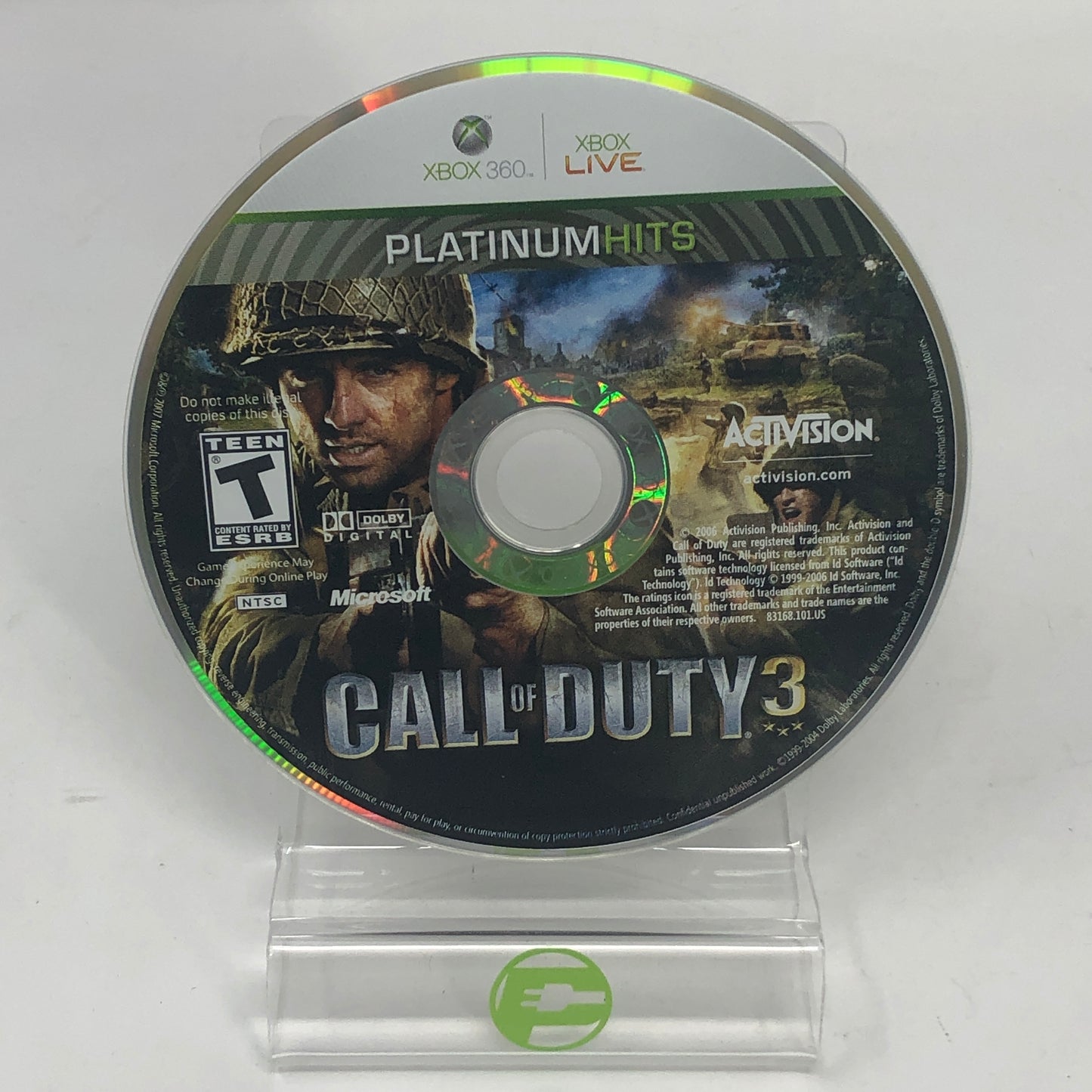 Call of Duty 3 [Platinum Hits] (Microsoft Xbox 360, 2008)