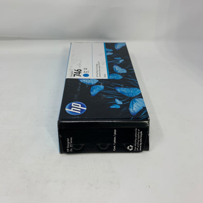 New HP 746 300-ml Cyan DesignJet Ink Cartridge, P2V80A