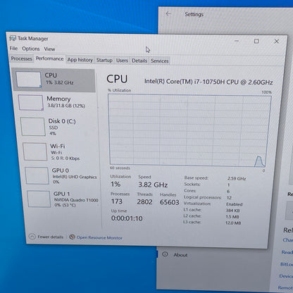 Dell Precision 5550 P91F001 15.6" i7-10750H 2.2GHz 32GB RAM 512GB