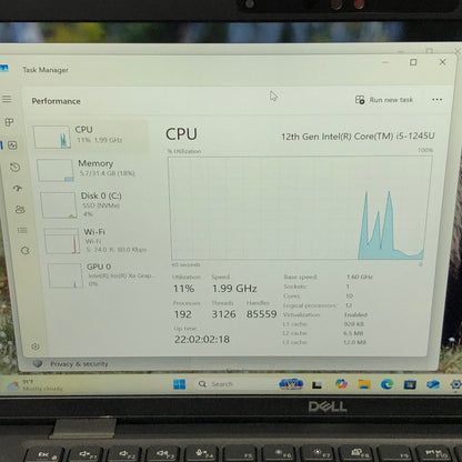 Dell Latitude P135G 14" i5-1245U  1.4GHz 32GB RAM 512GB SSD