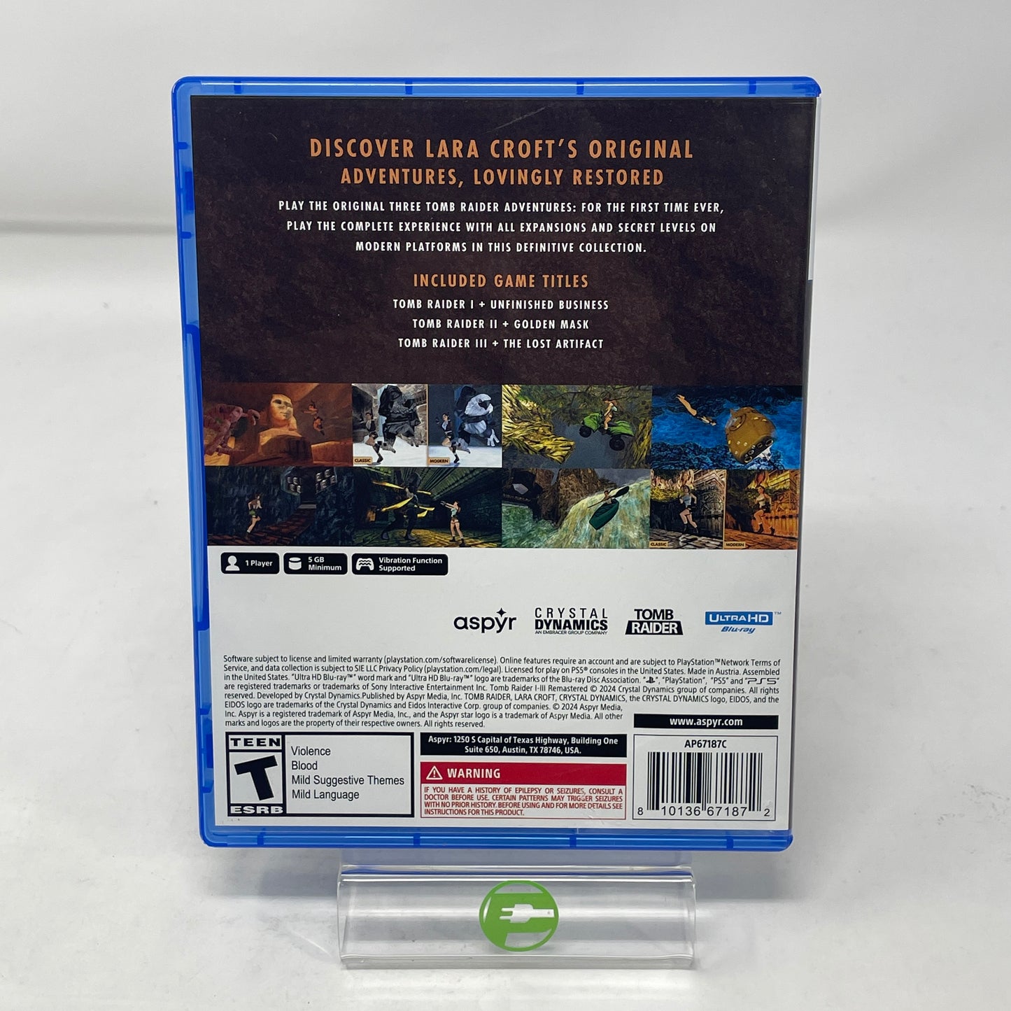 Tomb Raider I-III Remastered (Sony PlayStation 5 PS5, 2024)