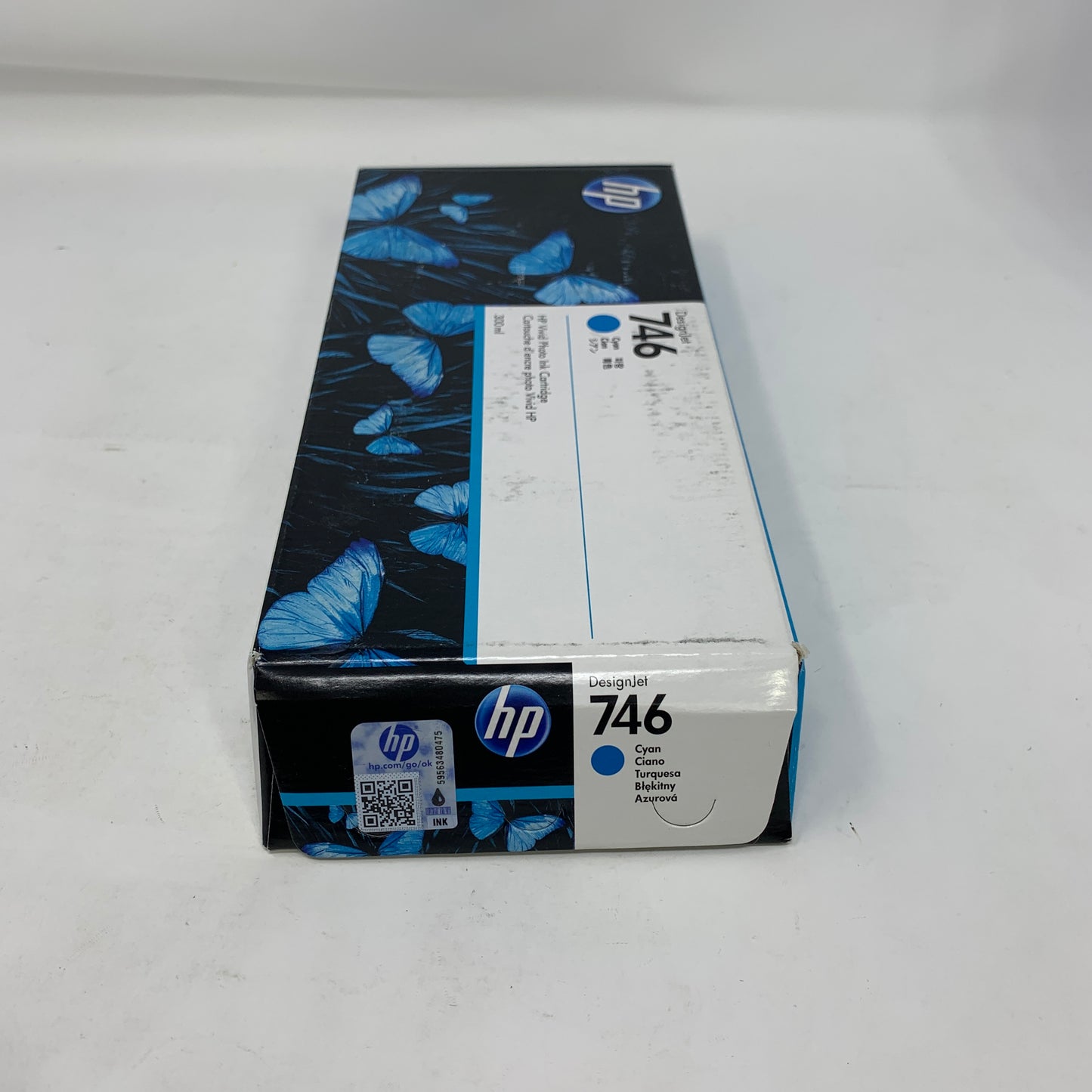 New HP 746 300-ml Cyan DesignJet Ink Cartridge, P2V80A
