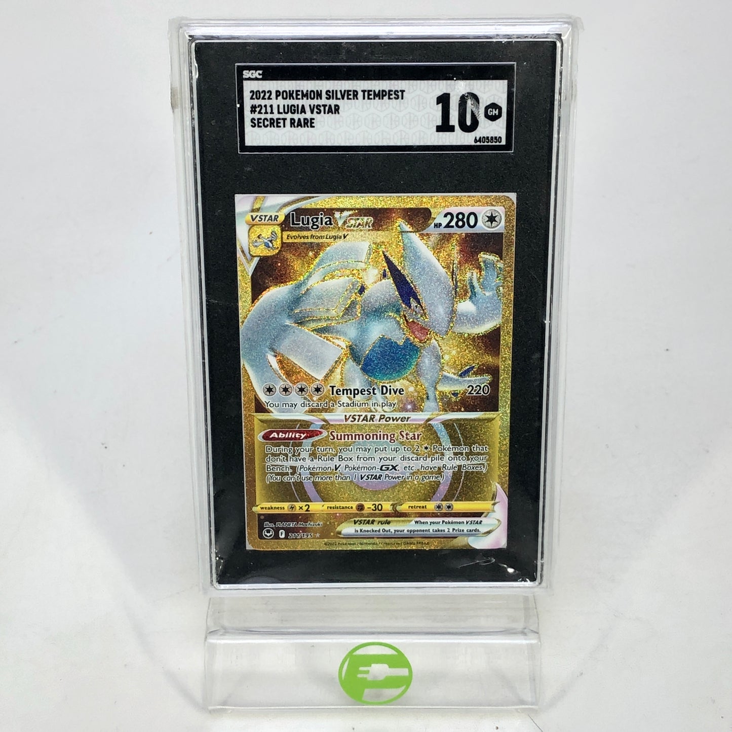 Pokémon TCG Sword & Shield-Silver Tempest Lugia VStar 211/195  English SGC 10