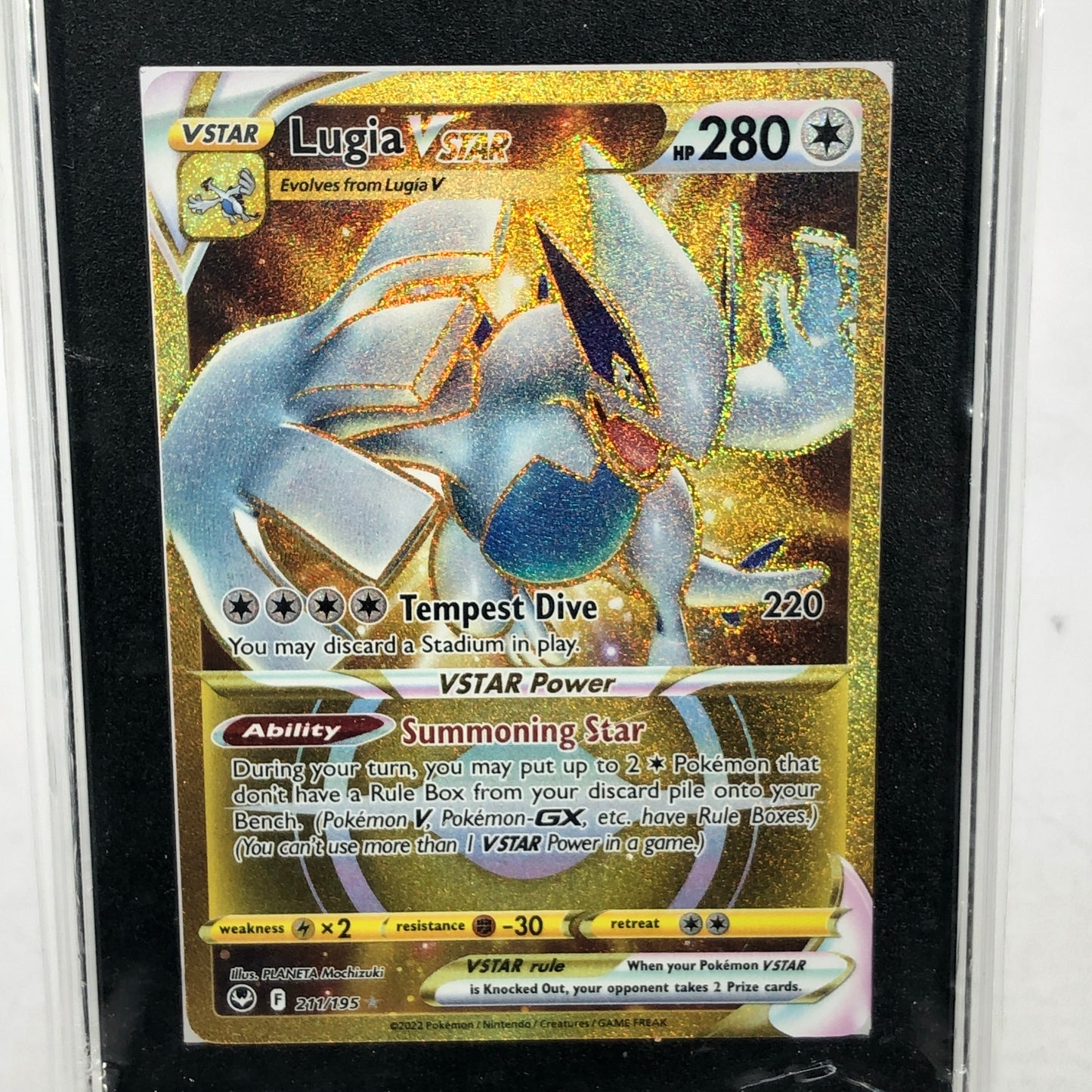 Pokémon TCG Sword & Shield-Silver Tempest Lugia VStar 211/195  English SGC 10