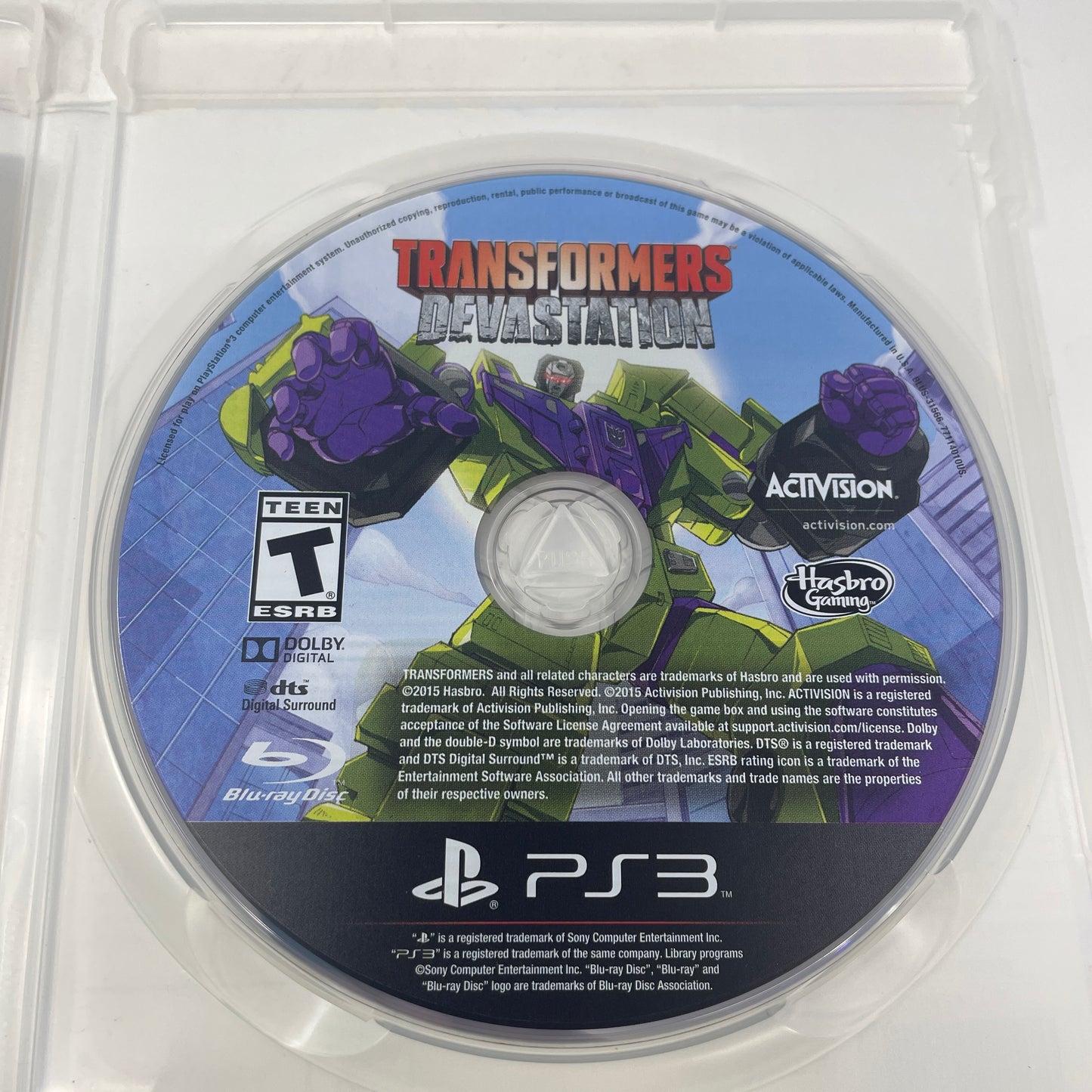 Transformers: Devastation (Sony PlayStation 3 PS3, 2015)