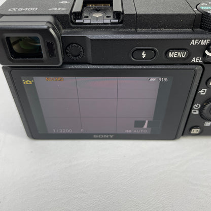 Sony Alpha A6400 24.2MP Mirrorless Digital Camera 4799 Shutter Count
