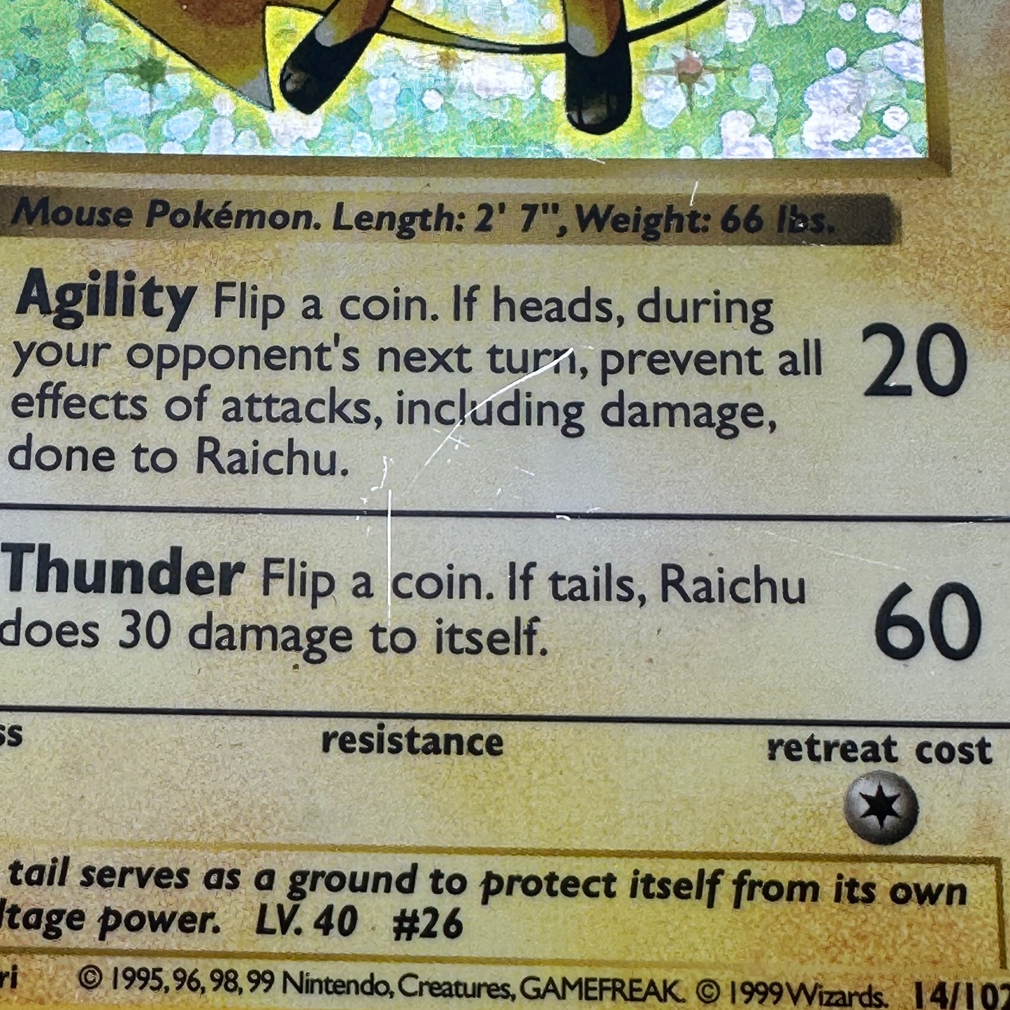 Pokémon TCG Base Set Raichu (Shadowless) 29/102 Holo English