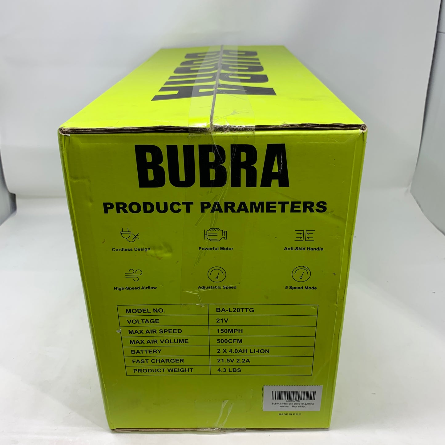 New Bubra BA-L20TTG 21V Cordless Leaf Blower