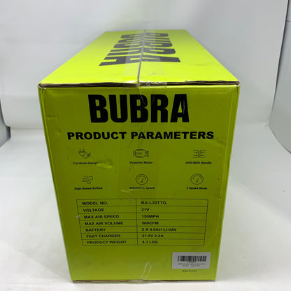 New Bubra BA-L20TTG 21V Cordless Leaf Blower