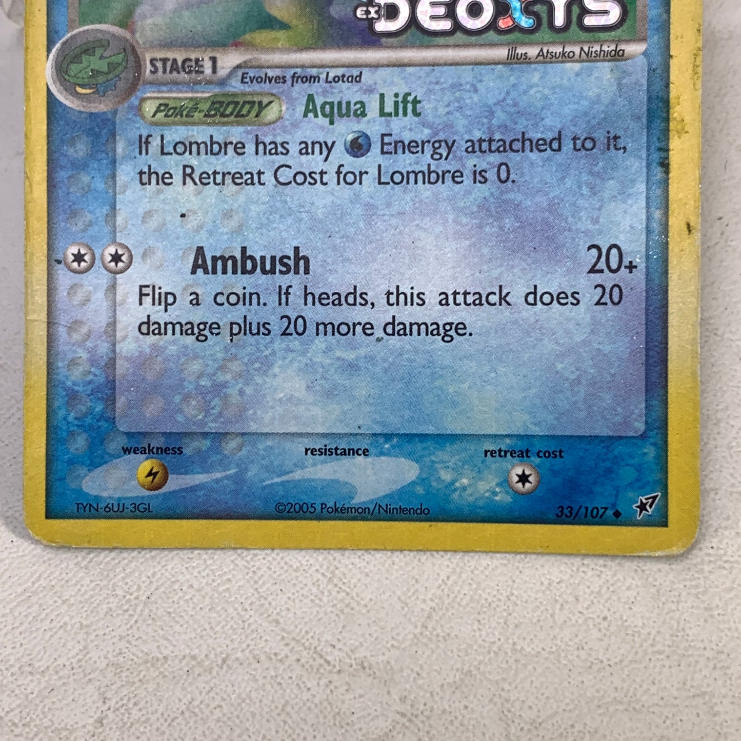 Pokémon TCG EX Deoxys Lombre [Reverse Holo] 33/107 Reverse Holo English