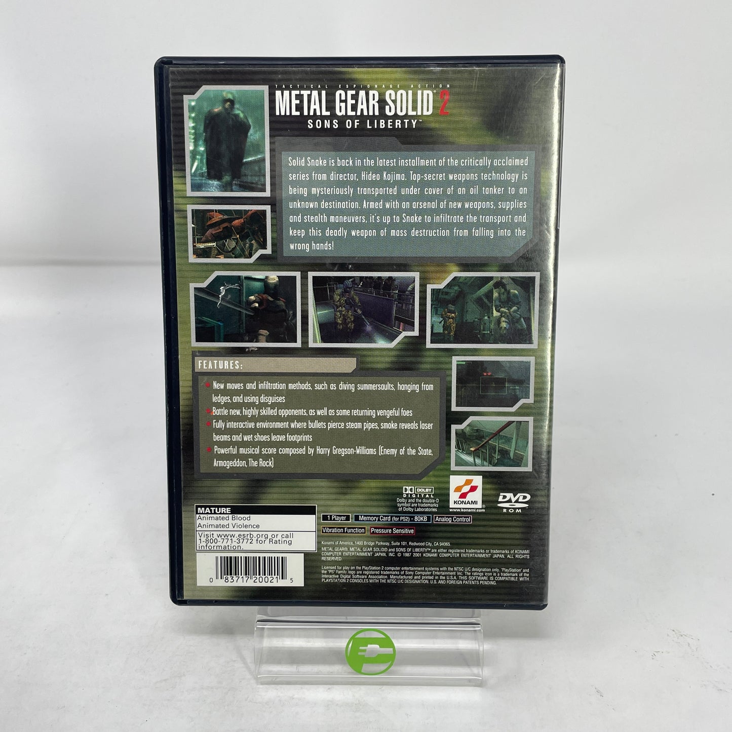 Metal Gear Solid 2 (Sony PlayStation 2 PS2, 2001)
