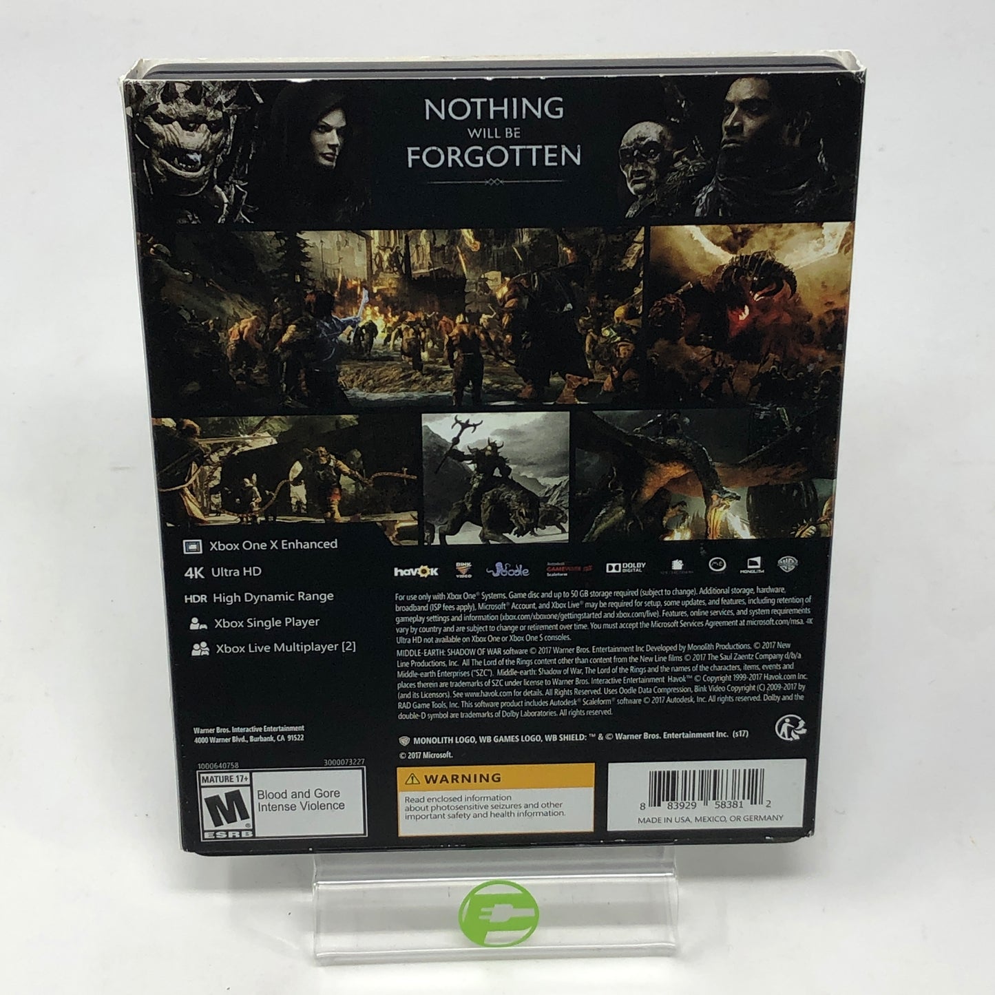 Middle Earth: Shadow of War [Gold Edition] (Microsoft Xbox One, 2017)