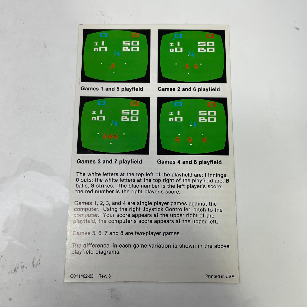Home Run (Atari 2600, 1977)