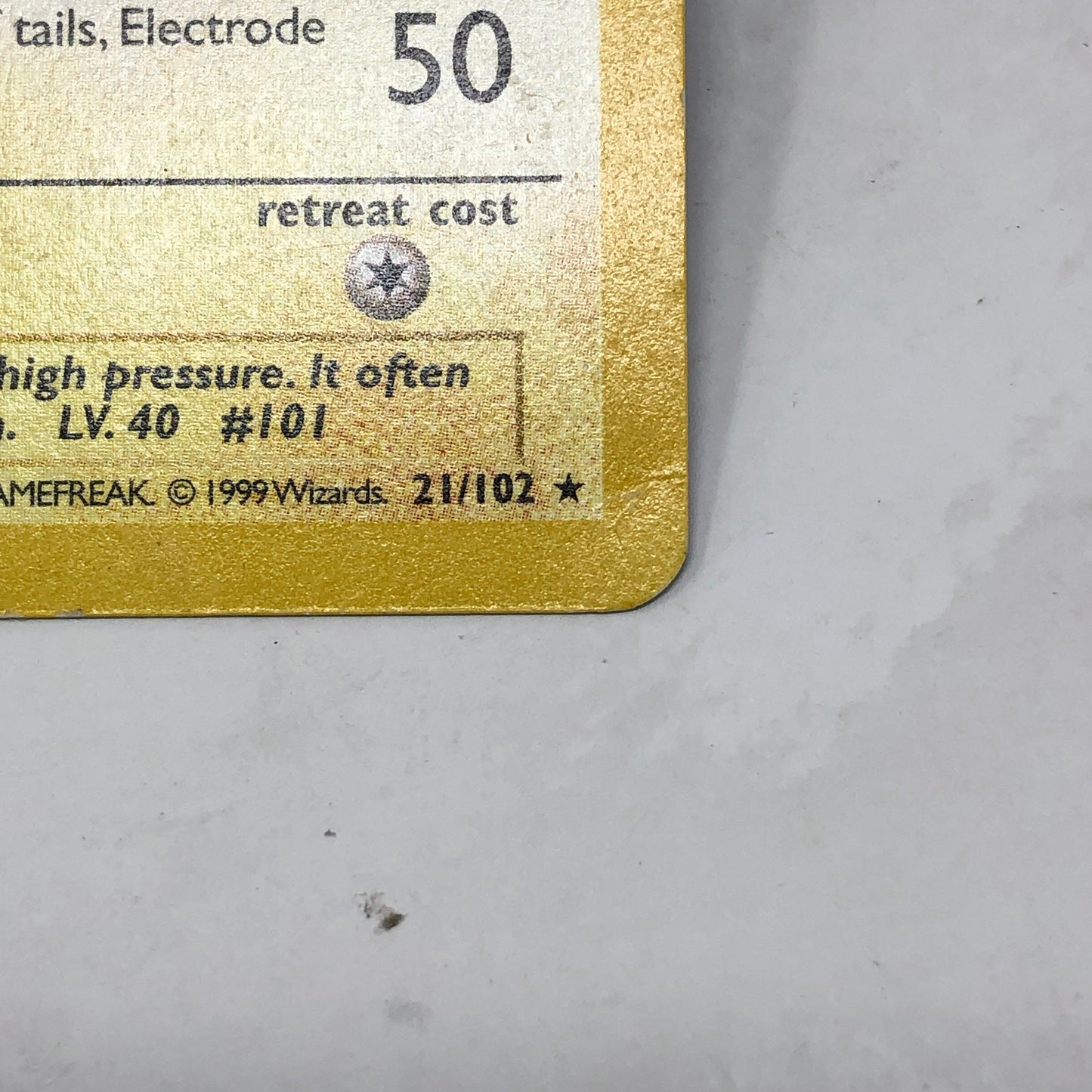 Pokémon TCG Base Set Electrode [Shadowless] 21/102 Regular English