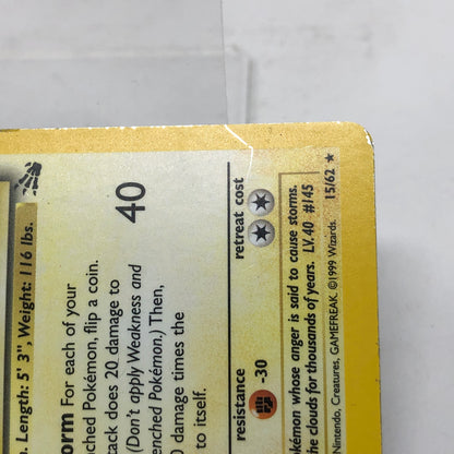 Pokémon TCG Fossil Zapdos 15 English