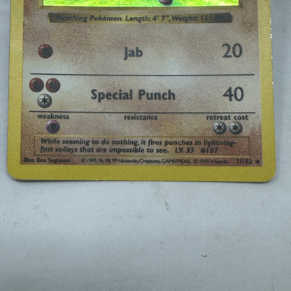 Pokémon TCG Base Set Hitmonchan 7/102 Holo English
