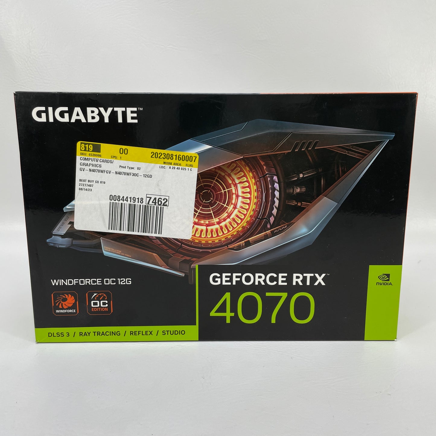 New Gigabyte GeForce RTX 4070 12GB GDDR6X Graphics Card GV-N4070WF3OC-12GD