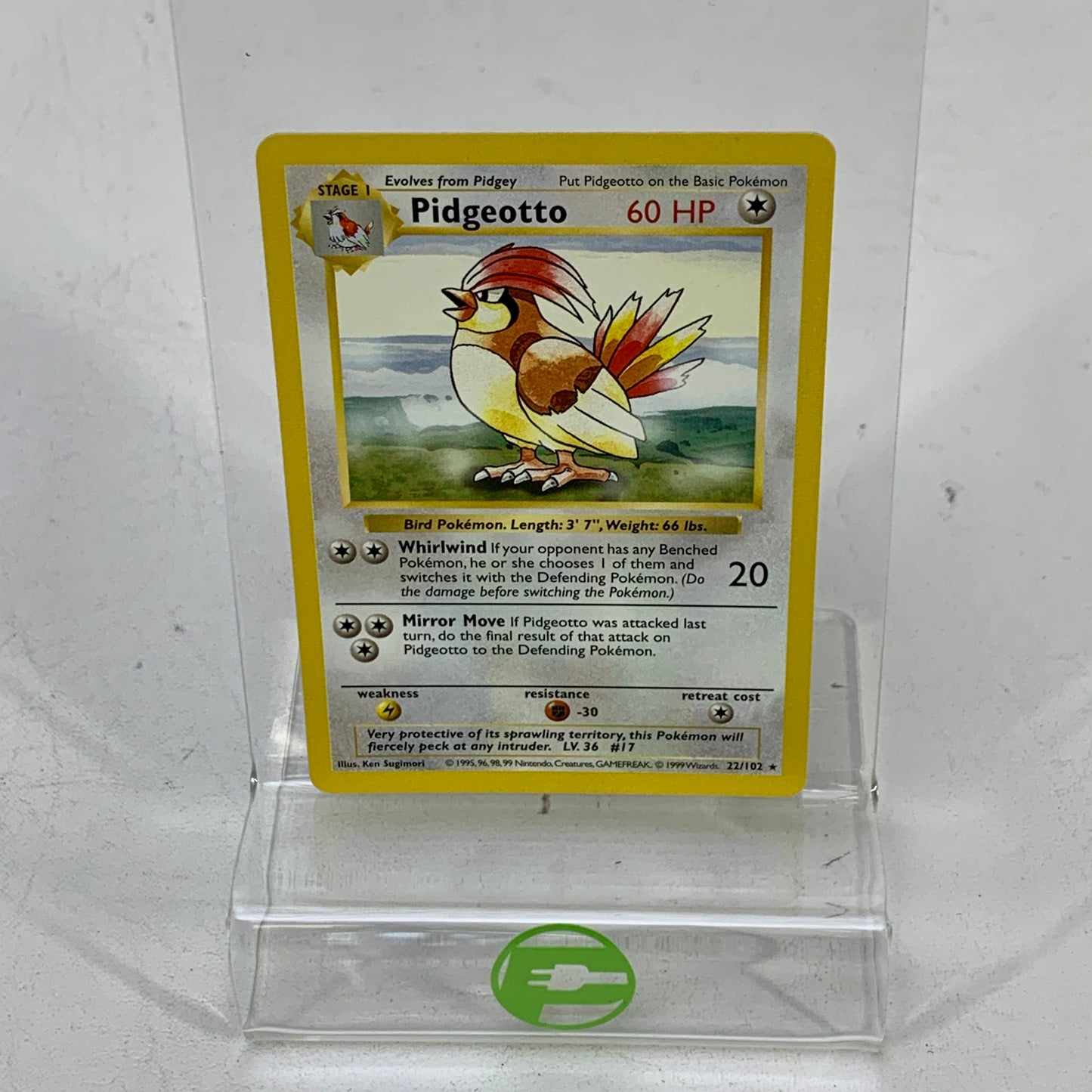 Pokémon TCG Base Set Pidgeotto [Shadowless] 22/102 Regular English