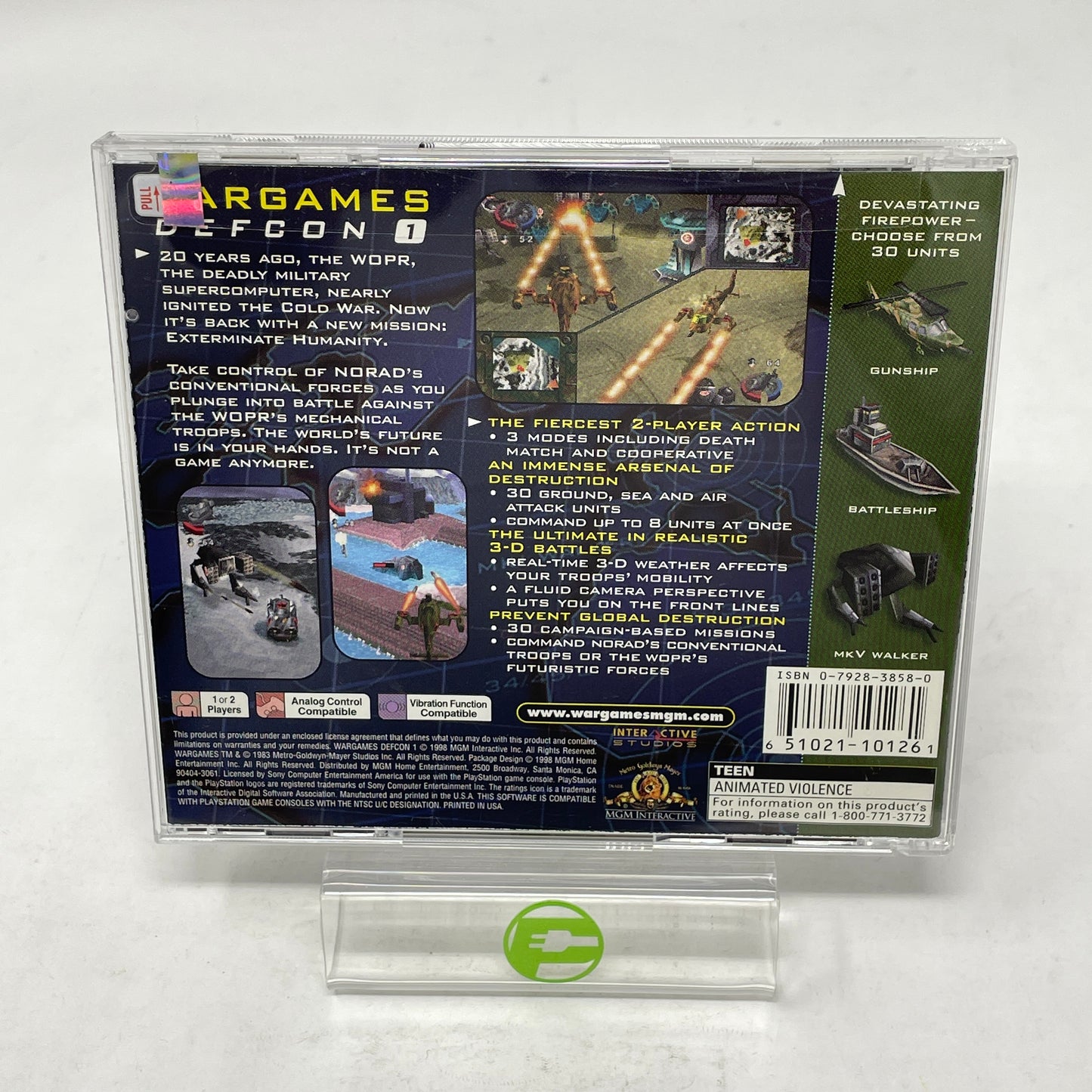 War Games Defcon 1 (Sony PlayStation 1 PS1, 1998)