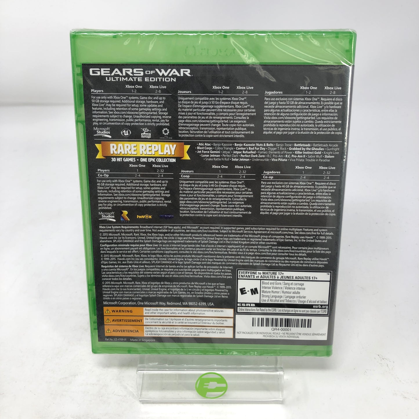 New Gears of War Ultimate Edition and Rare Replay (Microsoft Xbox One, 2015)