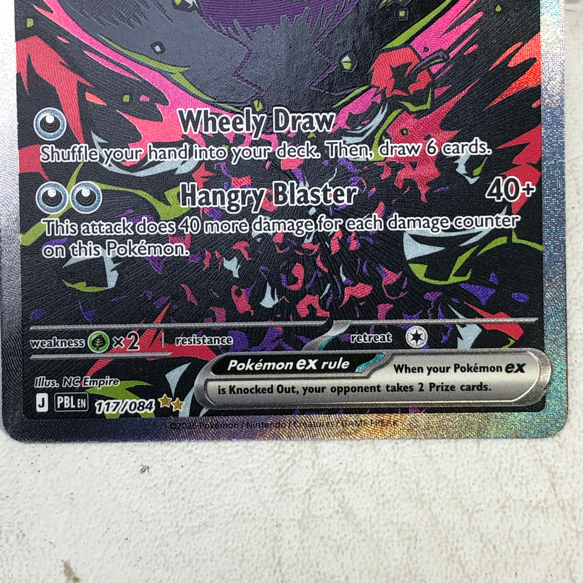 Pokémon TCG Pitch Black Morpeko ex 117/084 Holo English