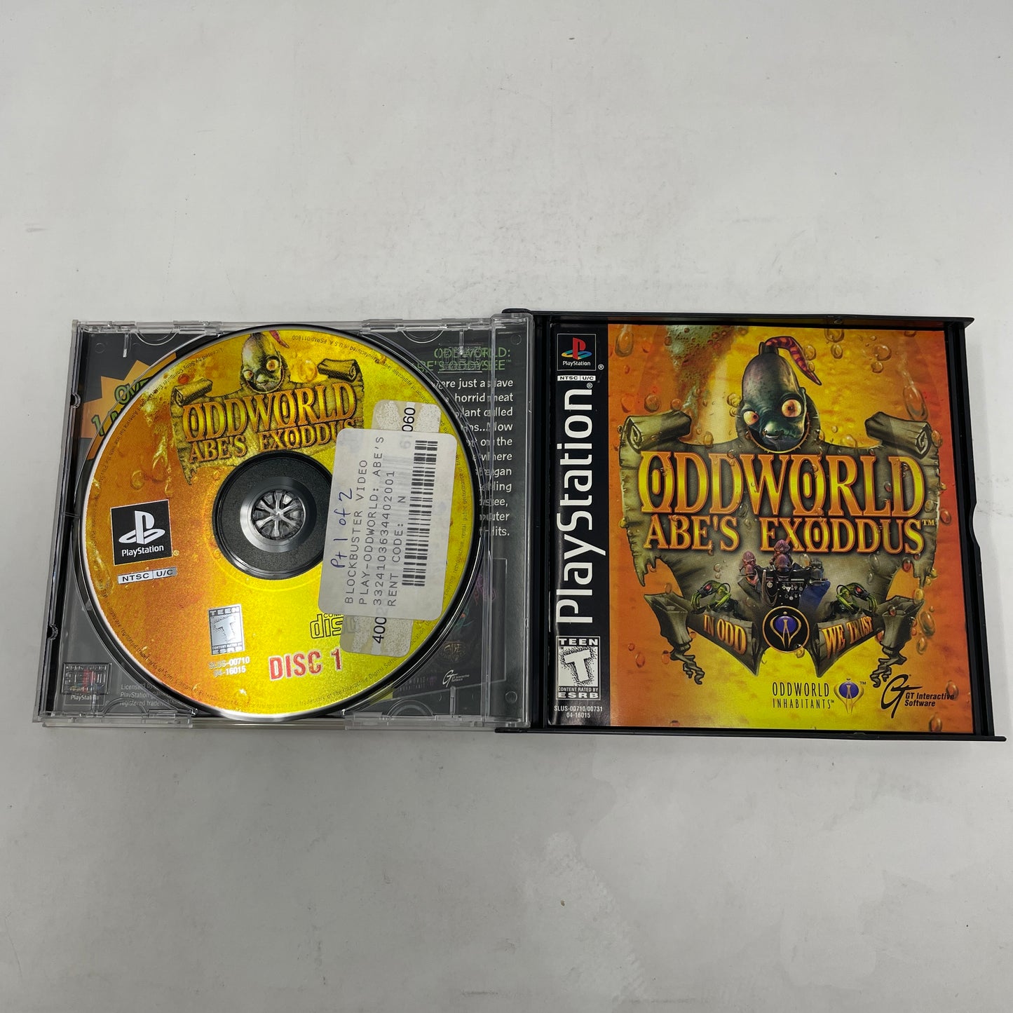 Oddworld Abes Exoddus (Sony PlayStation 1 PS1, 1998)