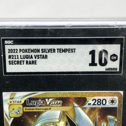 Pokémon TCG Sword & Shield-Silver Tempest Lugia VStar 211/195  English SGC 10