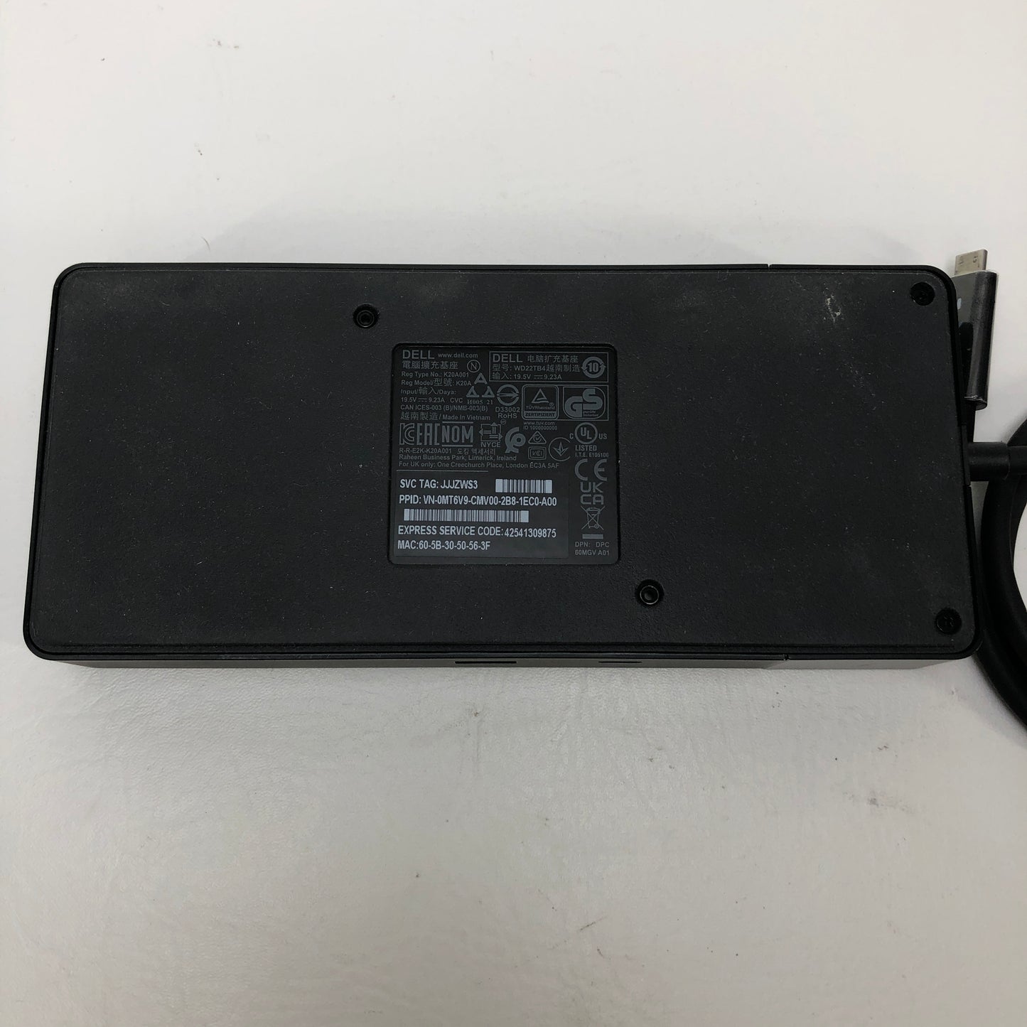 Dell K20A Docking Station Docking Station K20A001