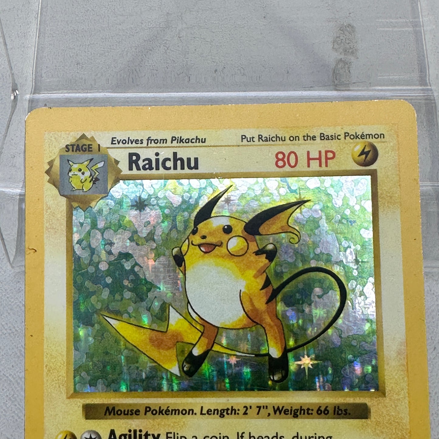 Pokémon TCG Base Set Raichu (Shadowless) 29/102 Holo English