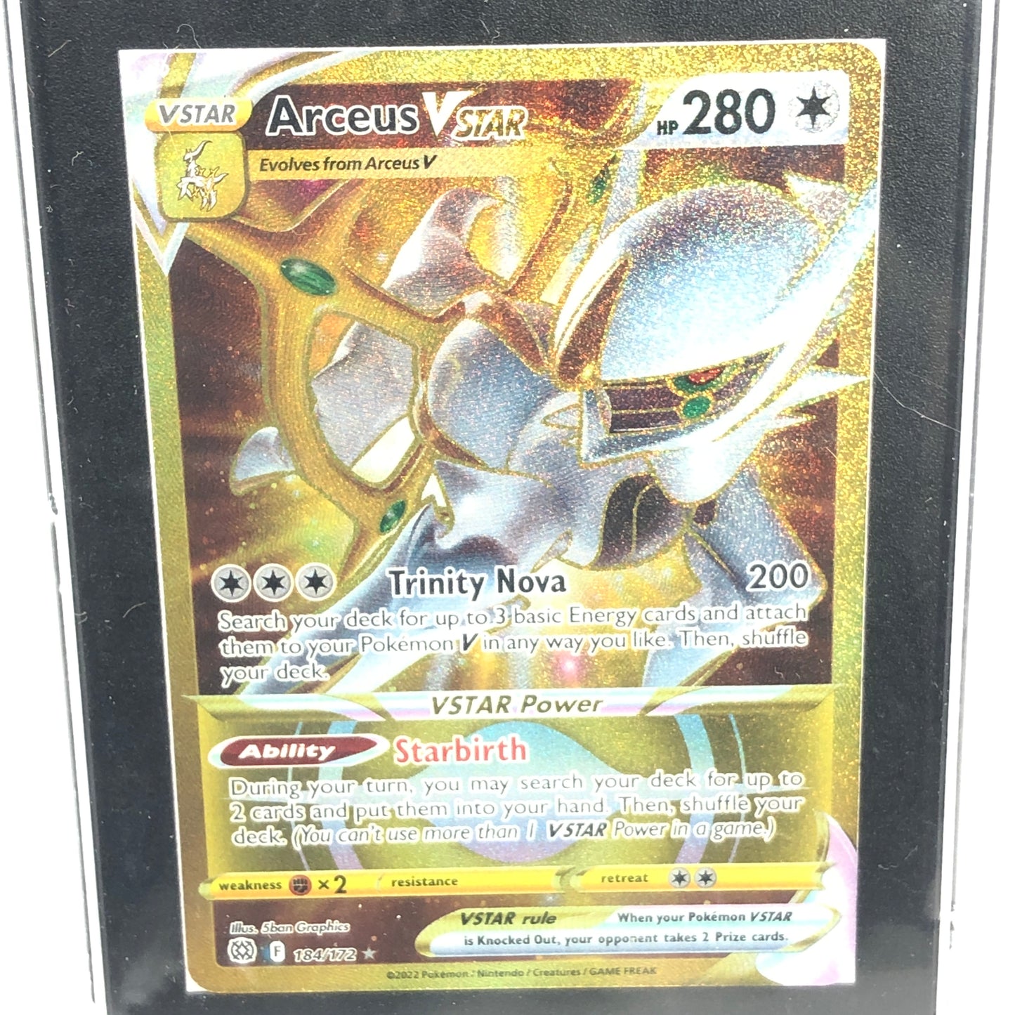 Pokémon TCG Brilliant Stars Arceus VStar 184/172 Holo English SGC 10