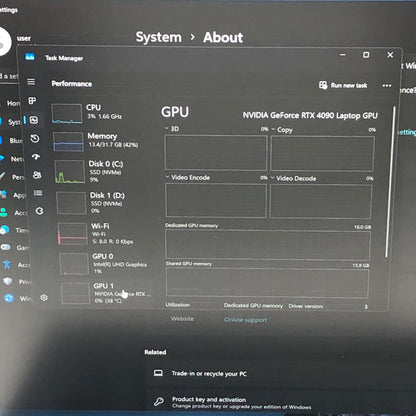 Lenovo Legion Pro 7 16IRX9H 16" i9-14900HX 2.2GHz 32GB RAM 1TB SSD 