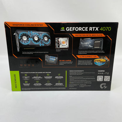 New Gigabyte GeForce RTX 4070 12GB GDDR6X Graphics Card GV-N4070WF3OC-12GD