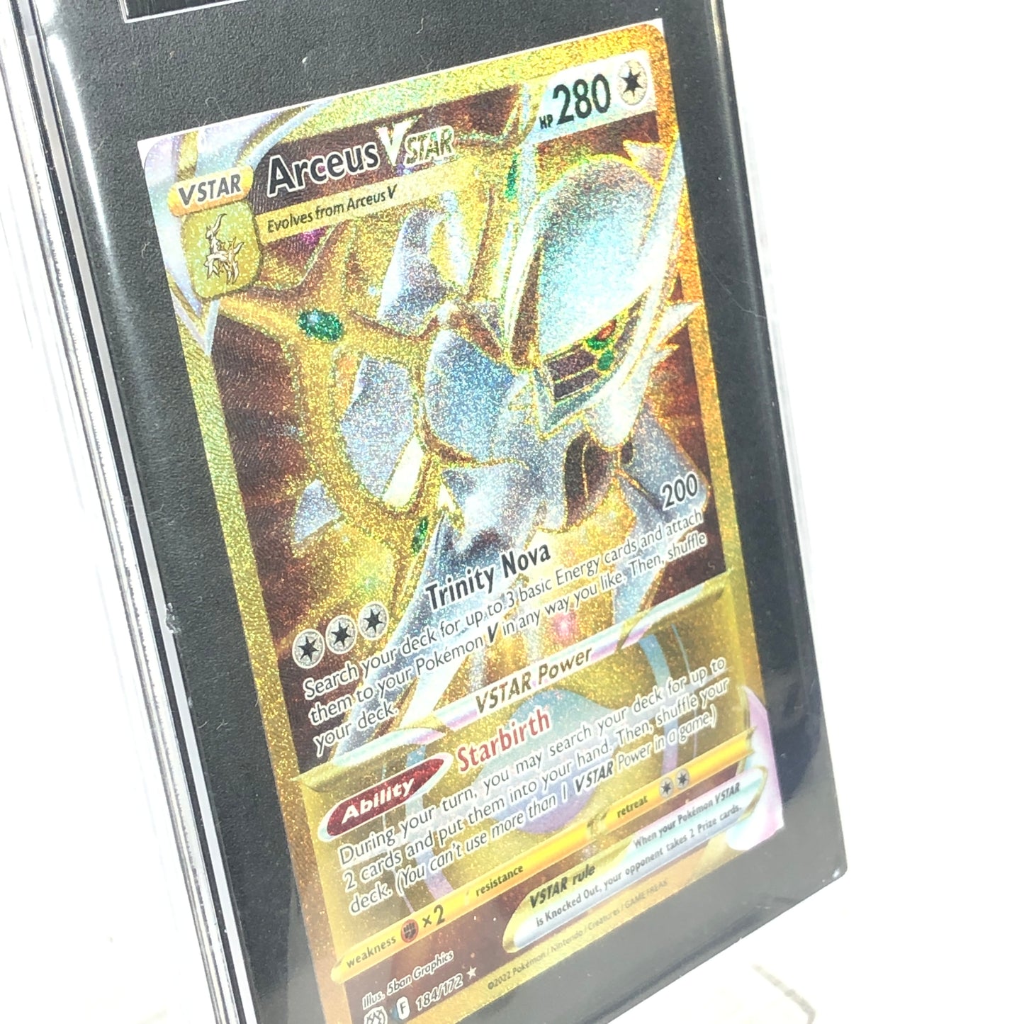 Pokémon TCG Brilliant Stars Arceus VStar 184/172 Holo English SGC 10