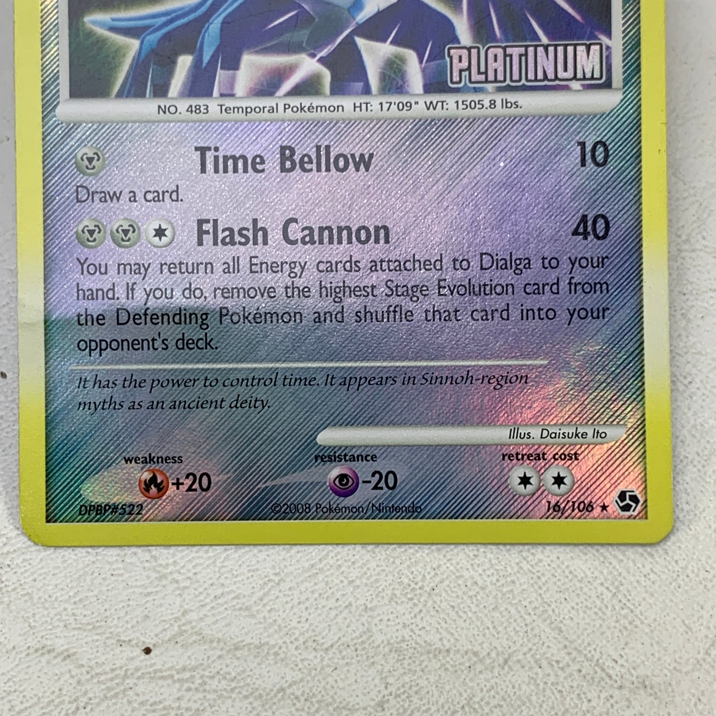 Pokémon TCG Great Encounters Dialga [Stamped] 16/106 Holo English