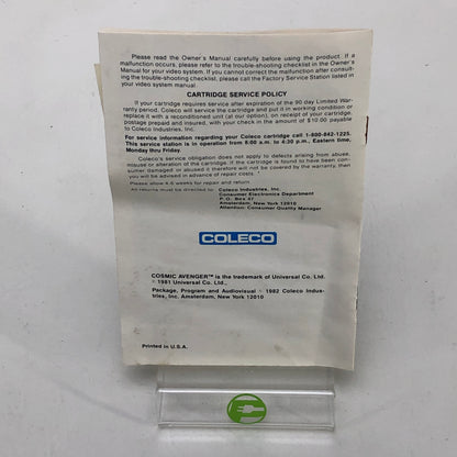 Cosmic Avenger (Coleco Vision, 1981)