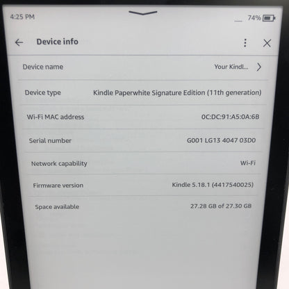 Amazon Kindle Paperwhite Signature Edition (11th Gen) M2L4EK 32GB | WIFI ONLY |