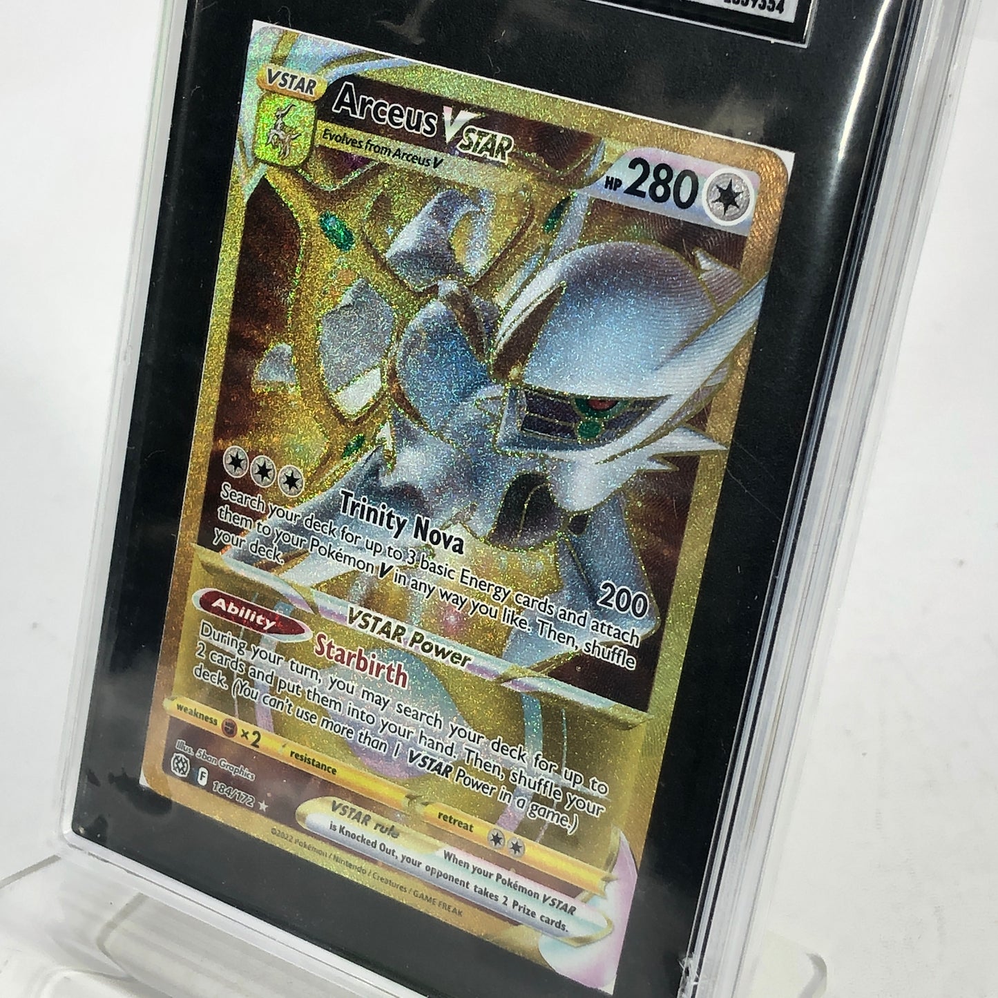 Pokémon TCG Brilliant Stars Arceus VStar 184/172 Holo English SGC 10