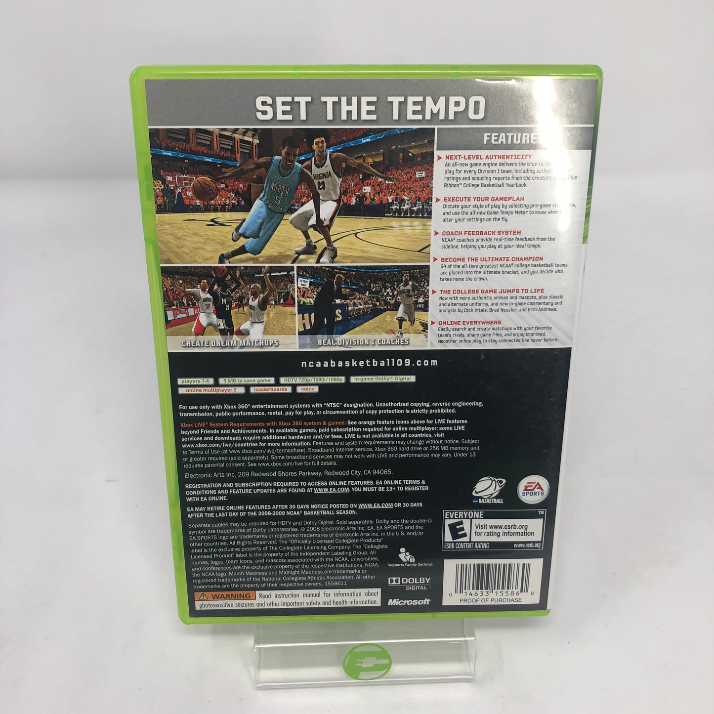 NCAA Basketball 09 (Microsoft Xbox 360, 2008)