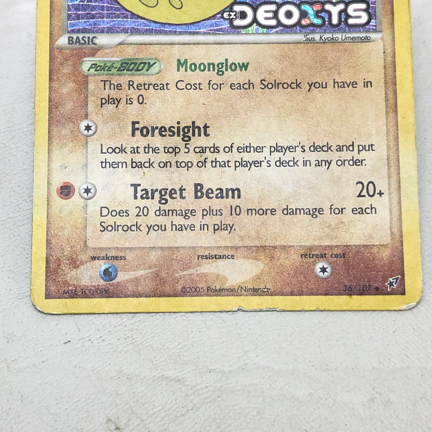 Pokémon TCG EX Deoxys LunaTone 36/107 Reverse Holo English