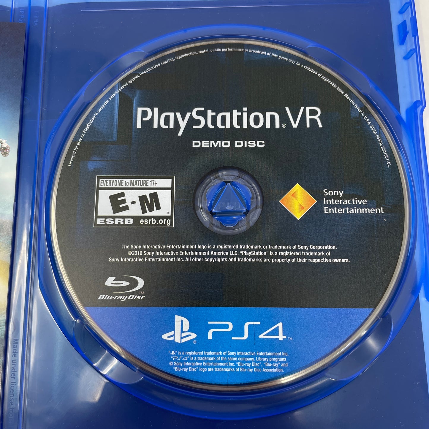 PlayStation VR Demo Disc (Sony PlayStation 4 PS4, 2016)