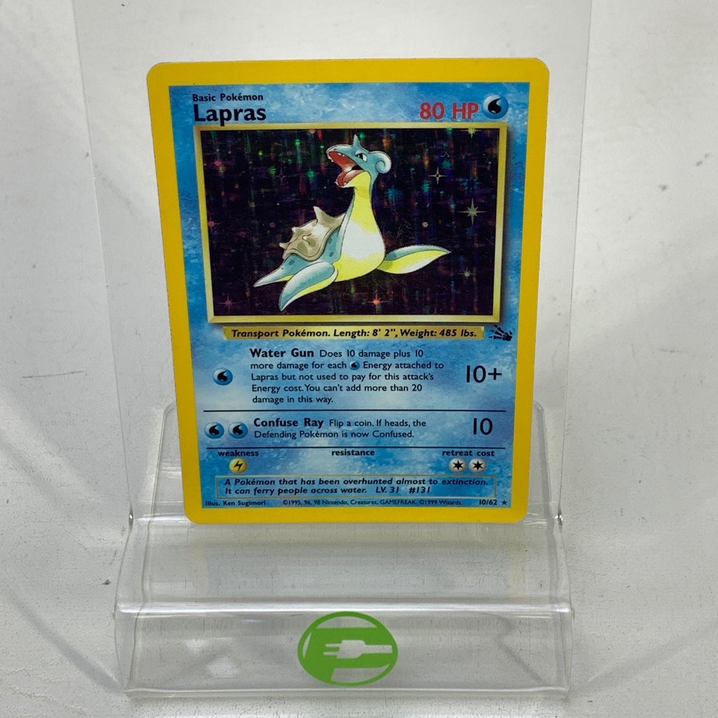 Pokémon TCG Fossil Lapras 10/62 Holo English