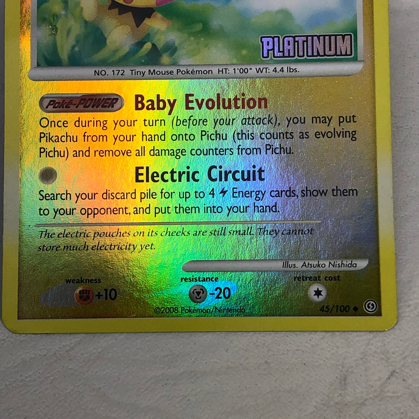 Pokémon TCG Stormfront Pichu 45 Holo English