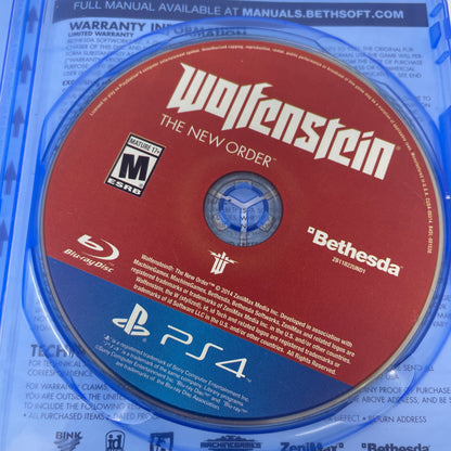 Wolfenstein The New Order and The Old Blood (Sony PlayStation 4 PS4, 2017)