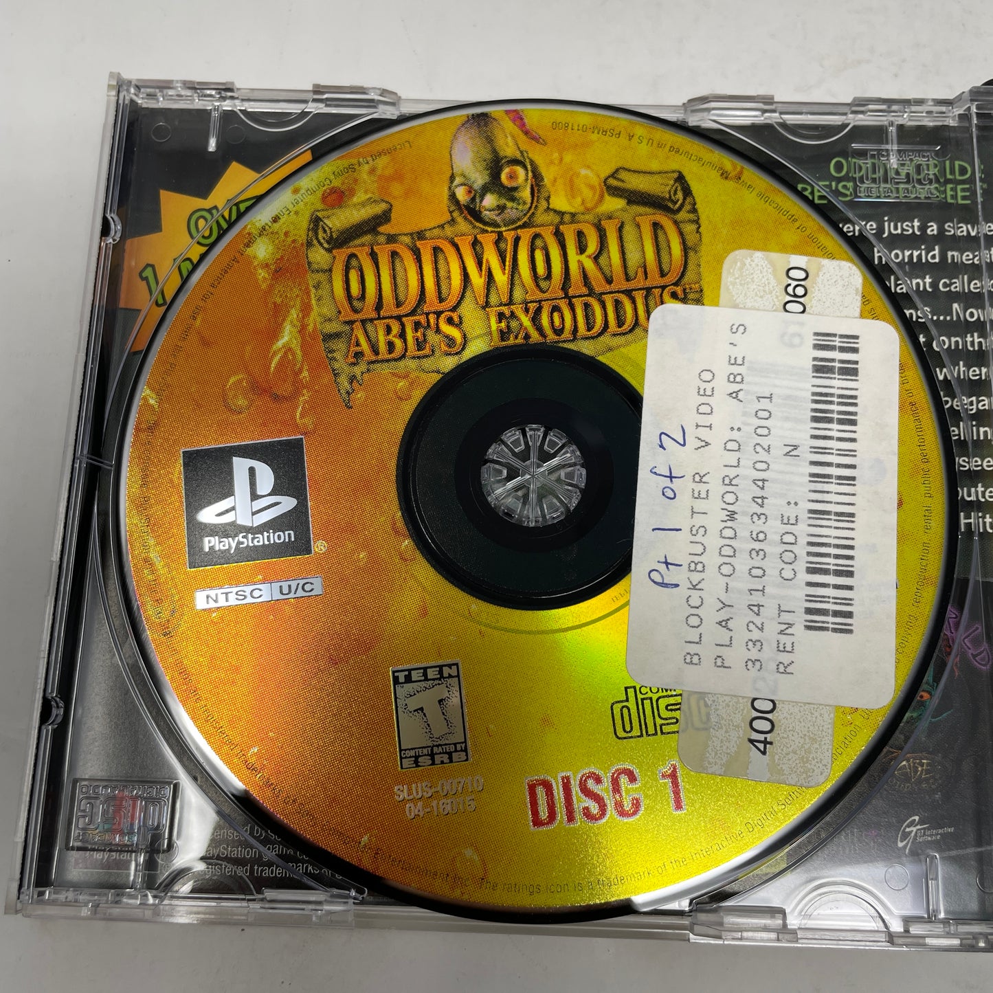 Oddworld Abes Exoddus (Sony PlayStation 1 PS1, 1998)