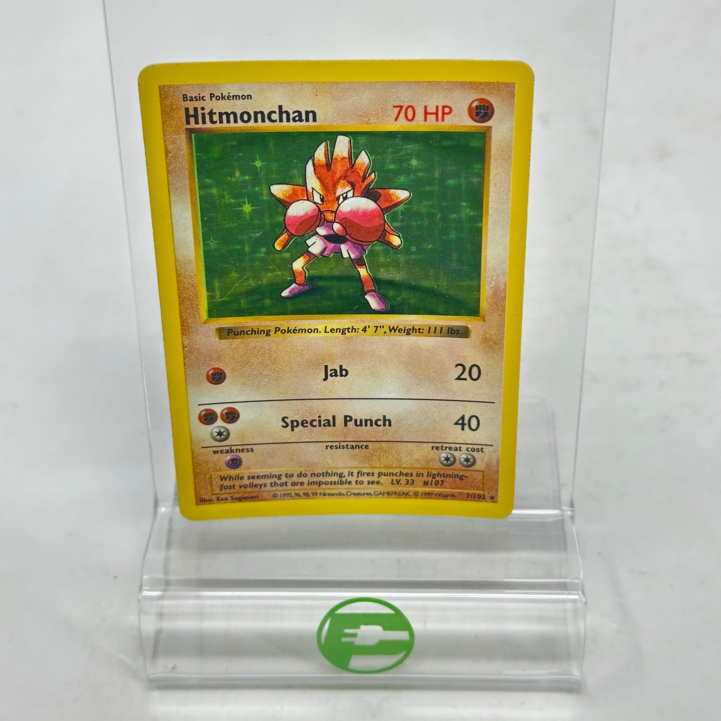 Pokémon TCG Base Set Hitmonchan 7/102 Holo English