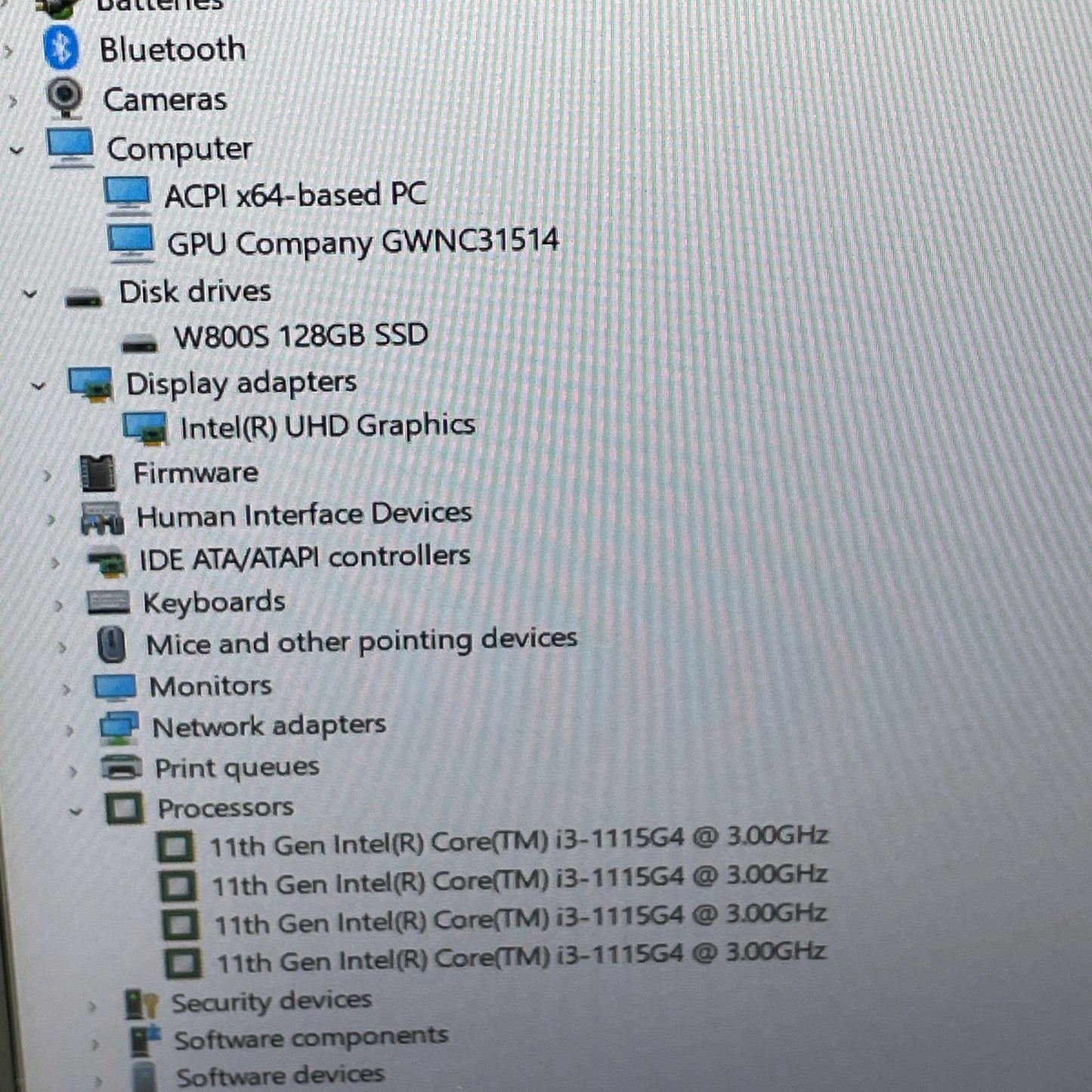 Gateway Ultra Slim GWNC31514-BK 15.6" i3-1115G4 3.0GHz 4GB RAM 128GB SSD