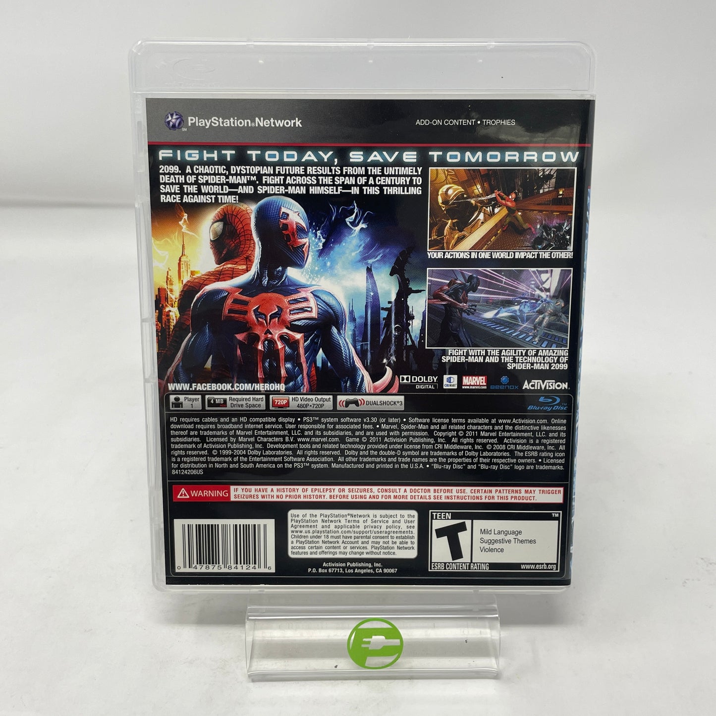 Spiderman: Edge of Time (Sony PlayStation 3 PS3, 2011)