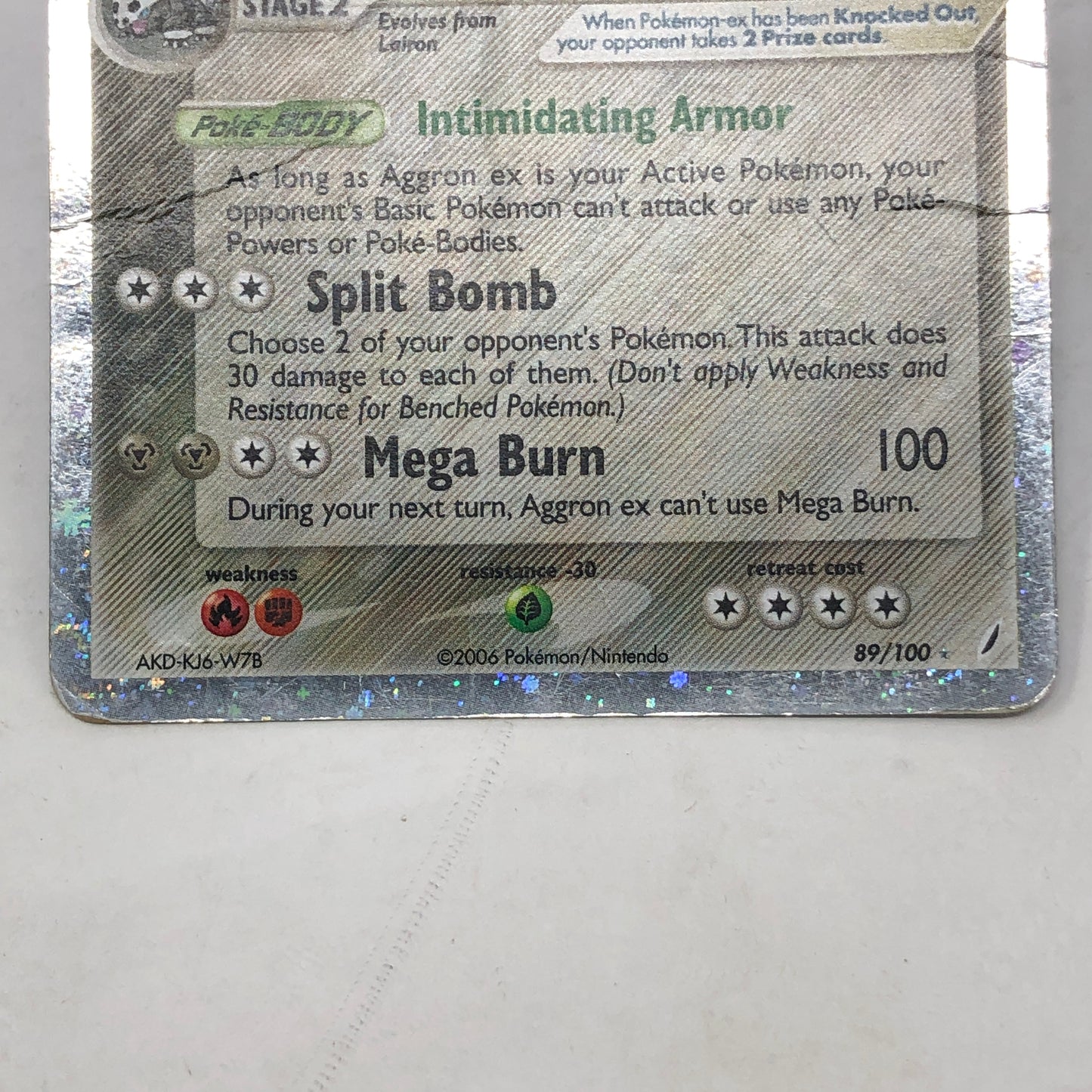 Pokémon TCG EX Crystal Guardians Aggron EX 89/100 Holo English